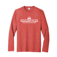 Port & Company Tri-Blend Long Sleeve T-shirt (Red Heather)